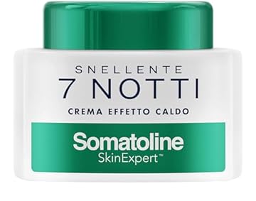 Somatoline SkinExpert, Snellente 7 Notti Crema Effetto Caldo, Trattamento Corpo Anticellulite, Ultra Intensivo con Estratto di Alga Rossa, 400ml