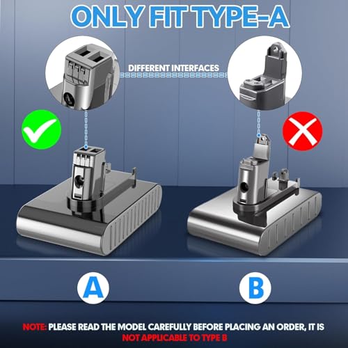 Image of Upgraded 8000mAh 22.2V Battery Replacement for Dyson DC31 Battery Compatible with Dyson Type A DC34 DC35 DC44 DC45 Animal 917083-01 Handheld Cordless Vacuum (NOT Fit for Type B DC31 DC34 DC35 DC44)