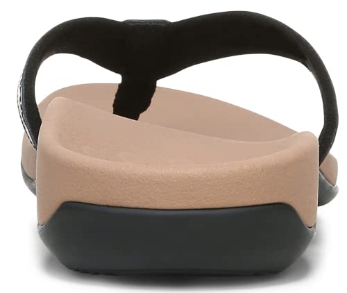 Vionic Women's Rest Aliza Toe Post Sandal - Supportive Ladies Orthotic Sandals That Include Three Zone Comfort With Arch Support- Flip Flops For Ladies, Black 8 Medium #TOP2