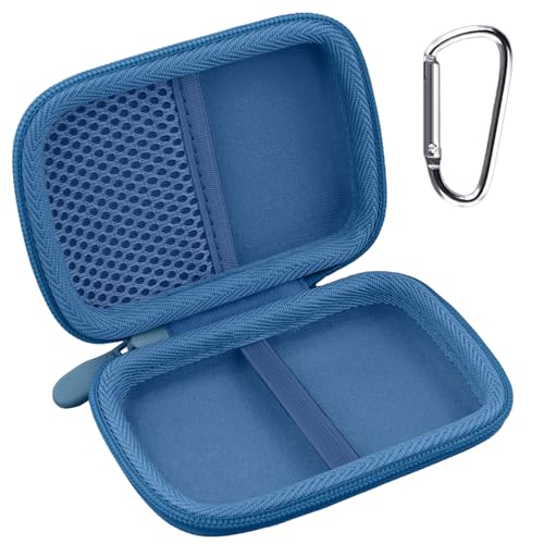 Khanka für PLAUD Note KI Digitales Diktiergerät Hartschalen-Tragetasche, Aufbewahrungshülle kompatibel mit PLAUD Note AI Audiorecorder mit Karabinerclip, nur Etui (Blau)