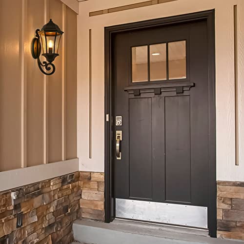 Goalplus Outdoor Wall Light Fixture For Porch, 19 1/2" High Antique Bronze Wall Lantern One-Light E26 Exterior Waterproof Wall Sconce With Clear Seeded Glass, Lm3601-Up-M #TOP1