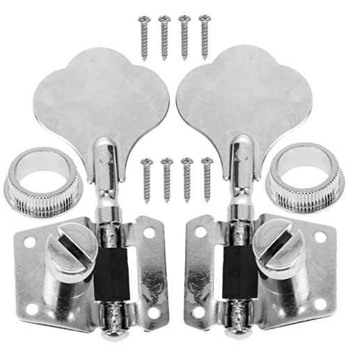 COSMEVIVI Bass Machine Head Tuners Set of 6 Tuning Pegs for Electric Bass Easy Installation Metal Construction Stable Tuning