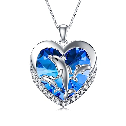 Pendentif dauphin bleu océan en argent pour vos looks d'été