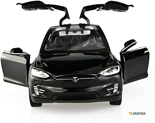 Image of Alloy Car Model Diecasts Metal Toy with Sound /Light /Pull-Back Off-Road Vehicles Car Model Collection Kids Toys Gift Multicolor Pack of 1 (Tesla Black)