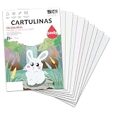 Cartulina 50x65 Blanca 185 g Cartulina Grande para Manualidades, 25h)