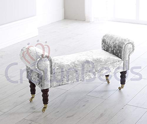 CROWNBEDSUK Chaiseliegestuhl, Pannesamt, Weiß Cover