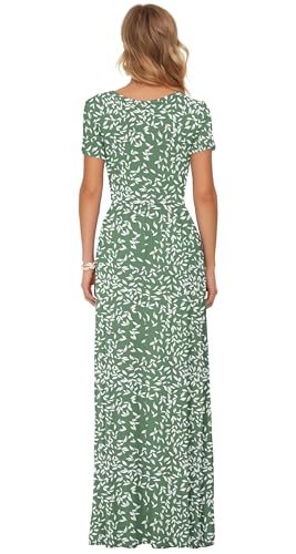 Image of AUSELILY Women's Classic Short Sleeve Loose Plain Casual Long Maxi Dresses for Women 2026