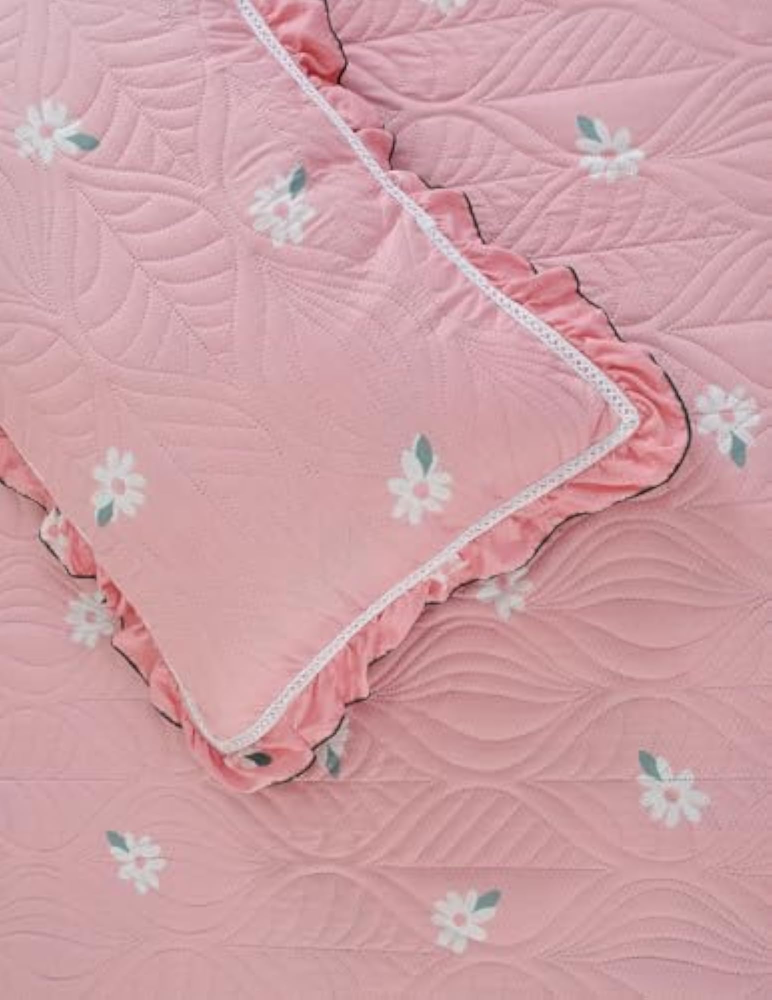 Luxury & Premium Glace Cotton Self Printed Bed Cover