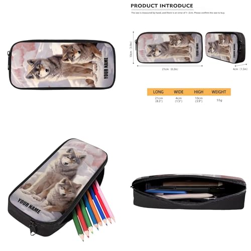 Cute Wolf Cub Backpack Personalized Backpack Little Girls Daypack Custom Bookbag Gifts with Print Name for School Bag Can Be Purchased Separately Laptop Bag Backpacks for Women Men3