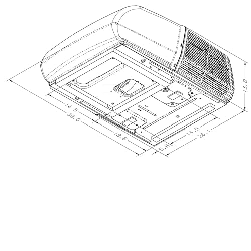 Coleman-Mach 15 Bundled Kit RV Air Conditioner 48204-066 with Manual Control Ceiling Assembly 15,000 BTU Non-Ducted - Replaces Coleman Mach 48204-066 Made In USA