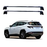 ROKIOTOEX Coyote Roof Rack Crossbars Fit for 2022-2024 Hyunda-i Tucson Hybrid, PHEV Flush Side Rails, Lockable Cross Bars for Rooftop Cargo Box Luggage, Ski Board, Bike Carrier – Black HT22
