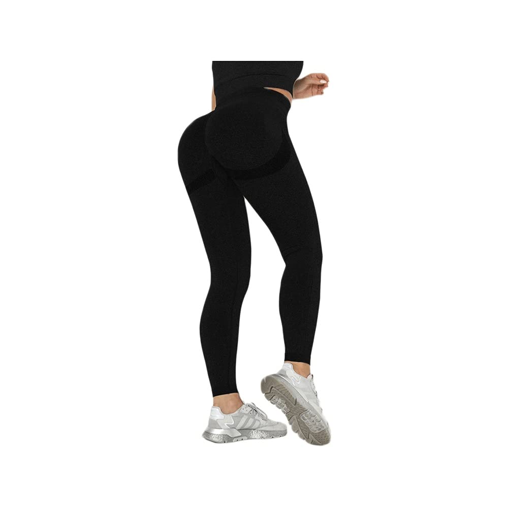 Yogahose Nahtlose Yogahose Push Up Leggings für Frauen Sport Fitness Yoga Leggings Hohe Taille Kniebeugenfest Sport Enge Fitnessstudio Workout Leggin (Farbe: Grau, Größe: M) (Grau S)