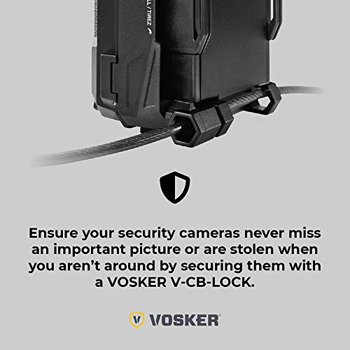 Vosker 2 Keys Cable Lock For Security Cameras | 6 Feet Long Flexible Braided Steel | Universal Locking Cable And Flexible Lock Cable (Protection Box Support) #TOP5