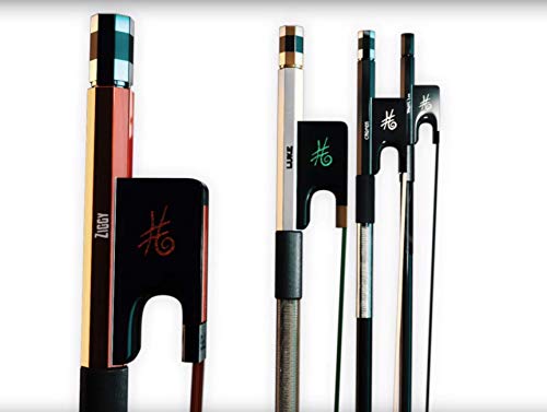 The Piano Guys Carbon Fiber Violin Bow | Full Size 4/4 Bows With Inlaid Ebony Frog & Premium Horse Hair (TPG Sharp Bow, Bruce) - Thumbnail 2