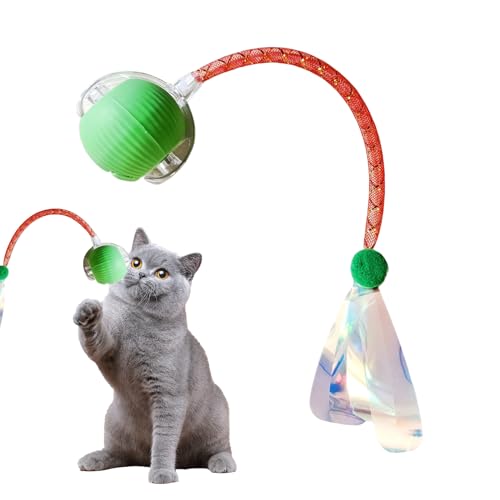 スマートボール猫のおもちゃ、猫のおもちゃ自動移動ボール | 充電式スマートインタラクティブな猫ボール,600mahバッテリー退屈のためのカーペットの電気ペットのおもちゃの速いローリング