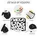 ALAZA Cow Print White Expandable Filing Folder Storage Organiser Box Files, 13 Pockets Zip Filing Folders for Home or Office Documents