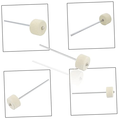 Accesorios para pedal de bombo con eje y fieltro de acero inoxidable miniatura 4