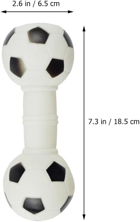 ULTECHNOVO Pet Dog Puppy Interactive Toys, Funny Cleaning Toys Barbell Latex Grinding Ball Vinyl Teething Playthings Interactive Design Chew Puppy Resistant Molar Toy Bite Rubber