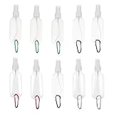 ULTECHNOVO Botellas de Spray Transparentes Pet 10 Unidades para Cosméticos, Frascos de Perfume y Loción Vacíos, Dispensadores de Loción Compactos y Portátiles Ideales para Color Aleatorio