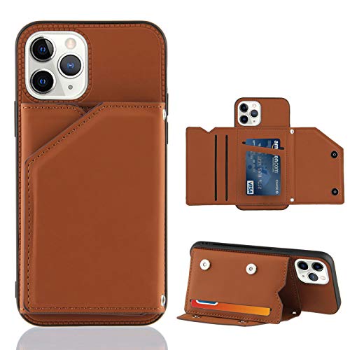 Capa carteira DOOGE para iPhone 11 Pro Max com porta-cartões de crédito, capa de couro premium com c