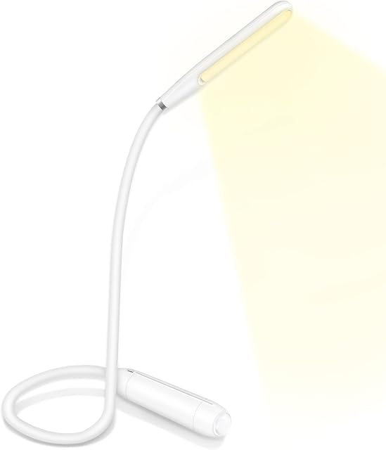 Siivton Neck Reading Light: Book Light for Reading in Bed at Night, 2600mAH Rechargeable Desk Lamp up to 150+ Hrs, 2 Colors Dimmable Work Light for Power Cuts Sewing Knitting Crafting Crochet