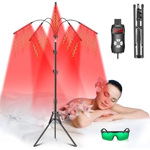 Red Light Therapy Lamp for Body, 150 LEDs with Adjustable Stand - 660nm Red & 850nm Infrared Light Therapy Device, Large Coverage for Full Body, Face, Pain, Muscle, and Skin Care at Home Cover