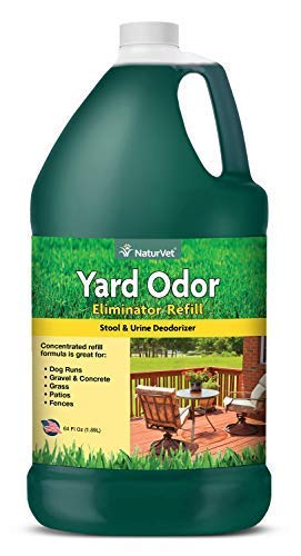 NaturVet - Yard Odor Eliminator - Eliminate Stool and Urine Odors from Lawn and Yard - Designed For Use on Grass, Plants, Patios, Gravel, Concrete & More - 64 oz Refill