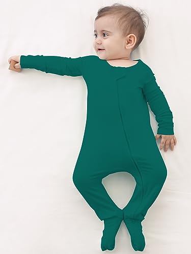 GUISBY Baby Girls Boys Footless Pajamas, Long Sleeve Snug Fits Sleepers 3-Piece Sets4