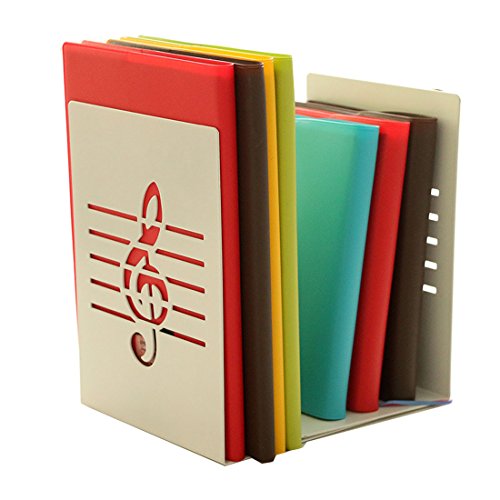 Un paio di supporti reggilibri in metallo nero