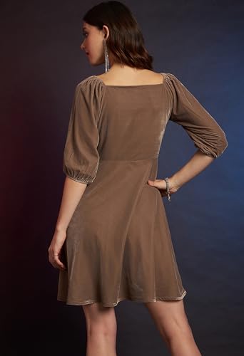 Image of ALL YOURS Womens Ravishing Velvet Slim Fit Party Dress for Women|Valentine Dress for Women|midi Dress for Women|Short Dresses for Women|Dresses for Women|Bodycon Dresses for Women|Bodycon Dresses