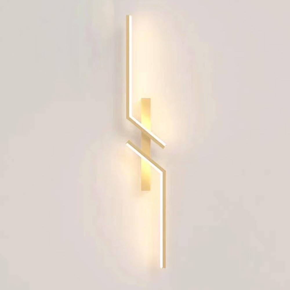 HUAYUSEDF D Wall Sconce Modern Linear Lamp Vanity Light Long Strip Sconces Den Metal Lighting Fixture for Living Room Bedroom Hallway Wash Lights,3000K60Cm/4000K/120Cm