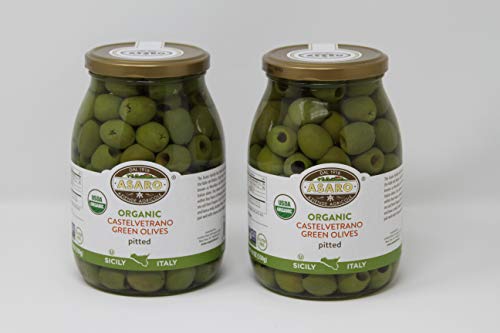 Organic Castelvetrano Green Olives Pitted 36 fl.oz Double Pack