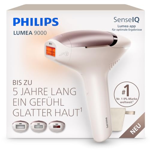 Philips Lumea 9000 IPL-Haarentfernungsgerät - Bis zu 5 Jahre lang ein Gefühl glatter Haut¹, Anwendung zu Hause, 3 Aufsätze: Körper… – Ansicht 1