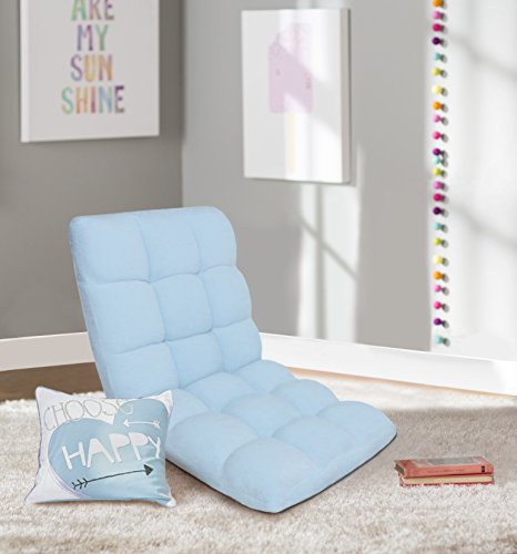 Chic Home RC64-26BL-N1-WT Lounge Adjustable Recliner Rocker Memory Foam Armless Floor Gaming Ergonomic