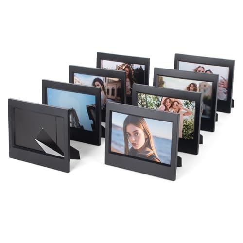 HIYQIN ���t�H�g�t���[�� �`�F�L���C�h�t�B�����p 8�p�b�N - �f�X�N�X�^���h�A�b�v�f�B�X�v���C �X���[���s�N�`���[�t���[�� Instax WIDE EVO/400/300/210�C���X�^���g�J�����t�B�����p�A4.25x3.38�C���`�t�H�g�t���[