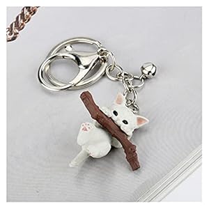 Hongtai 3D Cat Sleutelhanger Leuke Sleutelhanger Lucky Cat Sleutelhanger Sleutelhanger Tas Accessoires (Color : 1)