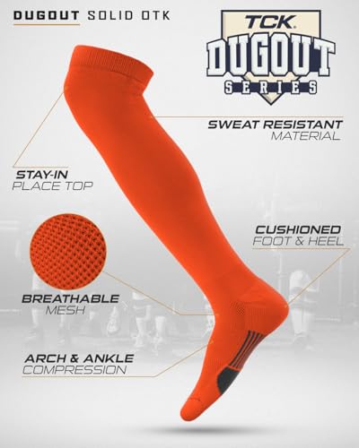 Image of TCK USA Made Over-the-Knee Socks for Baseball, Softball, & Football | Performance Athletic Socks for Boys, Girls, Men & Women