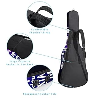 Étui de protection rembourré pour guitare classique acoustique avec fond floral coloré, Multicolore 08, 42.9×16.9×4.7 in… - Les Beatles, Paul McCartney, John Lennon, RIngo Starr, George Harrison Étui de protection rembourré pour guitare classique acoustique avec fond floral coloré, Multicolore 08, 42.9x16.9x4.7 in… – Image 3