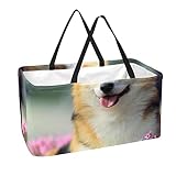 suojapuku Einkaufstüten,wiederverwendbare Einkaufstasche für Lebensmittel,Walisischer Corgi-Hund,Wiederverwendbare Stofftaschen zum Einkaufen