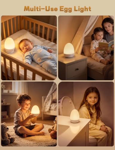 4.7" MediAcous Egg Touch Control Rechargeable LED Night Light for Kids & Nursery - image 8