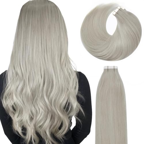 Lacer 16 Inch Tape-In Hair Extensions Silver Grey