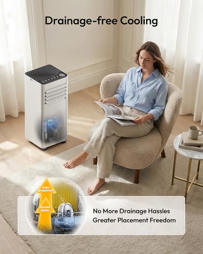 Image of EUHOMY 10,000 BTU Portable Air Conditioners, 4-in-1 Portable AC Unit Cools Up to 450 Sq.Ft, Portable Air Conditioner with Cool, Fan, Dry, Sleep Modes with Remote Control, 50 dB, 24H Timer, for Bedroom
