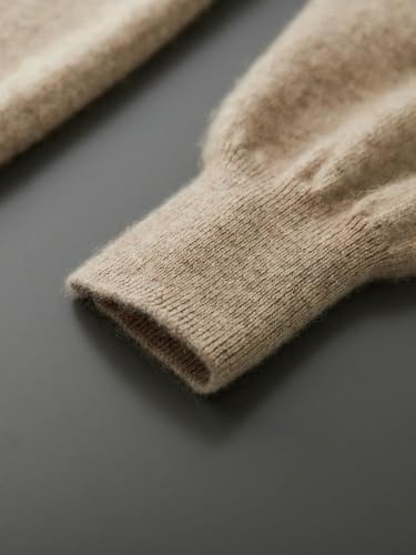 Men's Cashmere Sweater with Shoulder Sleeves and Stand-Up Neck Casual Knitted Sweater 5