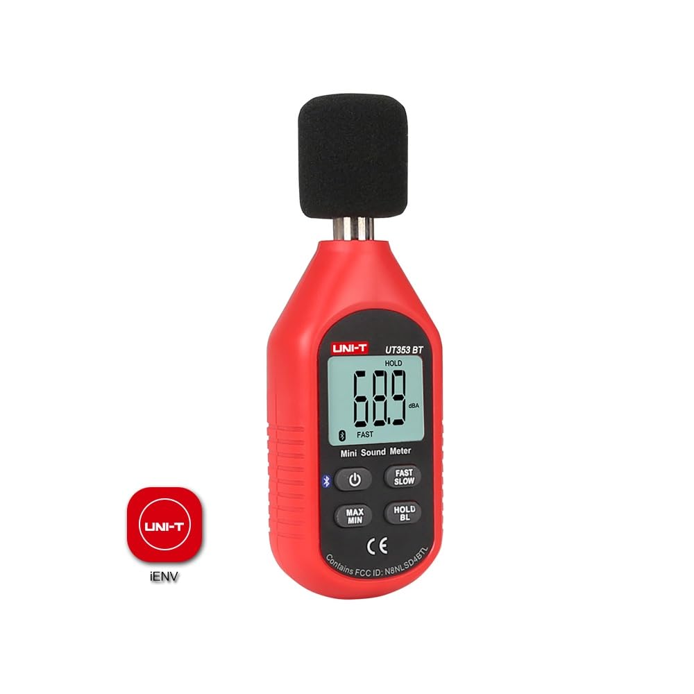 Uni-T Ut353 Bluetooth Noise Measuring Instrument Db Meter 30~130Db Mini Audio Sound Level Meter Decibel Monitor