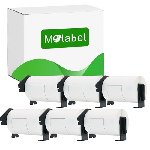 Molabel - 6 rolls DK-11241 shipping label Compatible with Brother, 102mm x 152mm, 1200 Brother QL label printer
