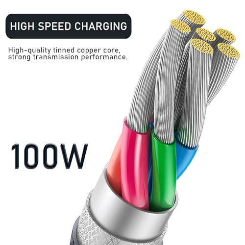 Image of Coiled Keyboard Cable for Gaming Custom Keyboard,Double-Sleeved Coiled USB C Cable with Detachable Metal Aviator,USB A To Type C&Type C To Type C for Mechanical Keybaord,Printer,Phone,Ipad,Xbox-Grey