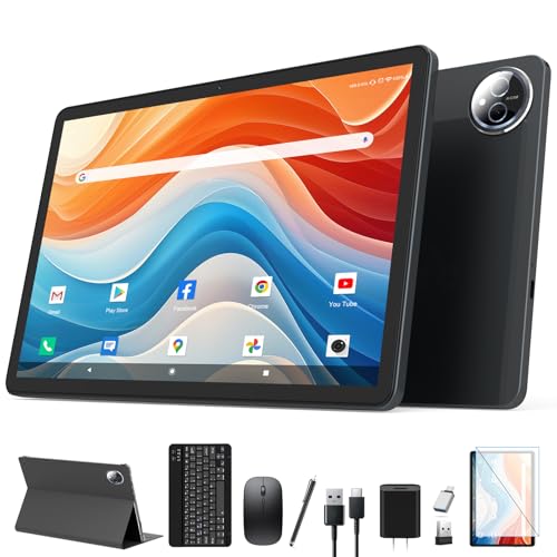 Image of Android 14 Tablet 2025 11 Inch Tablets, 128GB+16(8+8 Expand)GB /512GB Expandable, Dual 4G Cellular with Octa-Core Processor, 2 in 1 Tablet with Keyboard, 21MP Camera /8000mAh Battery /GPS /5G WiFi