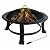 Four Seasons Courtyard Outdoor Fire Pit with Spark Screen & Cover, 30", Black