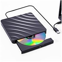 QDSYLQ Externes DVD CD Laufwerk USB: DVD Brenner Extern CD Laufwerk für Laptop PC, Externe Optische Laufwerke +/-RW ROM, Externer CD/DVD Brenner und Player für Windows 11/10/8/7/XP/Vista Linux MacOS
