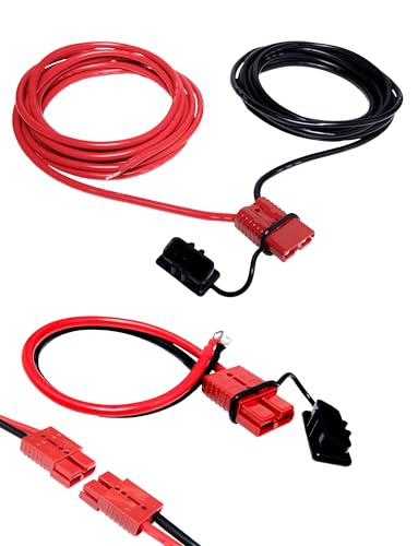 Yuguocly 7/24 FT Quick Disconnect Winch Power Cable Winch Wiring Kit 4 Gauge 4 AWG Copper Wiring Heavy Duty Quick Disconnect Cables (7 FT)